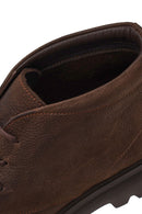 Male Brown Lace-up Nubuck Leather Casual Boots | Derimod