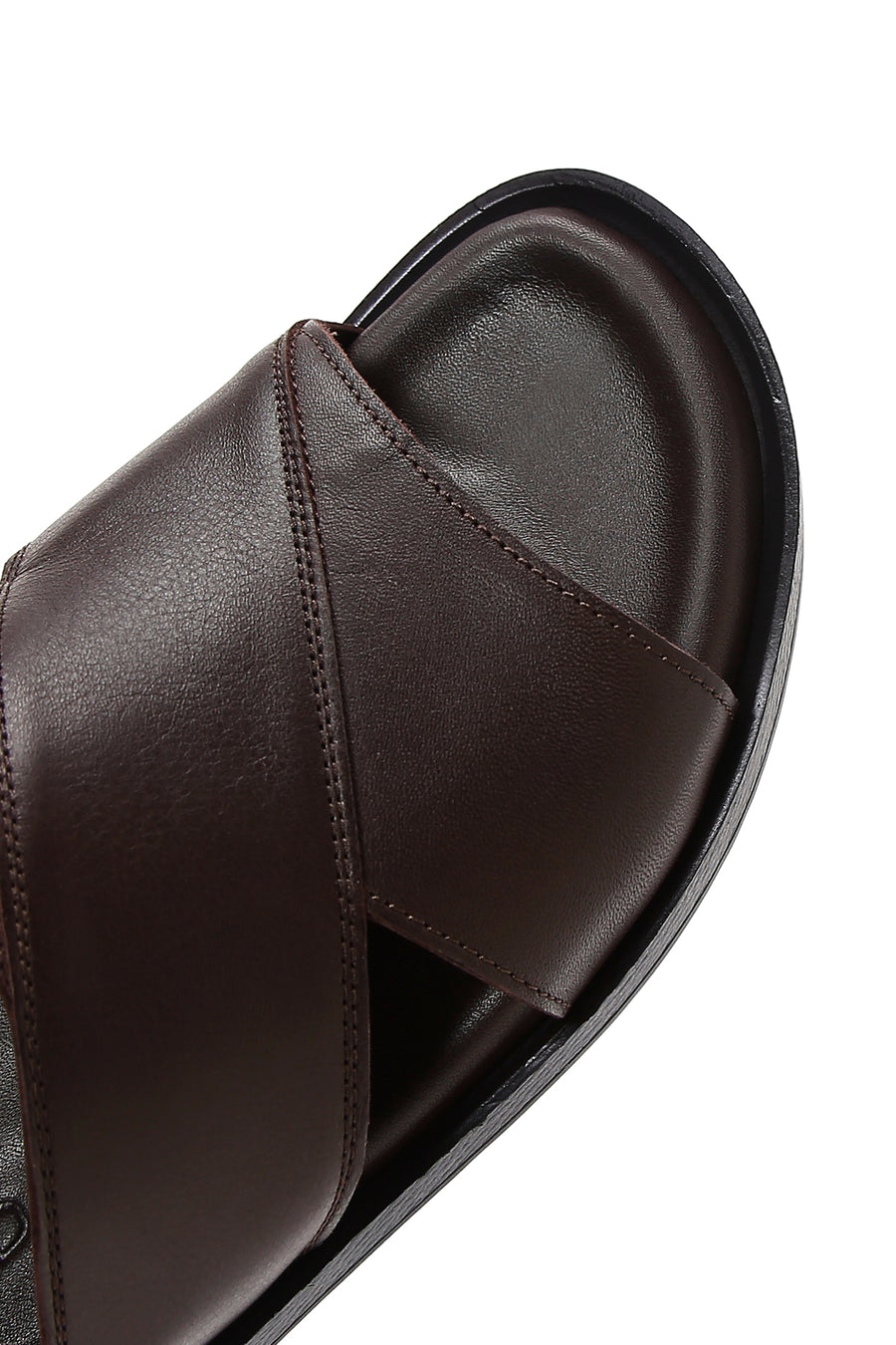 Men's Brown Leather Slippers