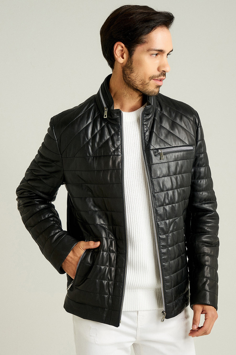 Falcao Men's Leather Jacket