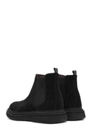 Men's Black Suede Leather Chelsea Boots | Derimod