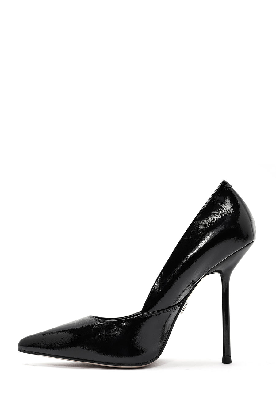 Women's Black High Thin Heel Leather Stiletto