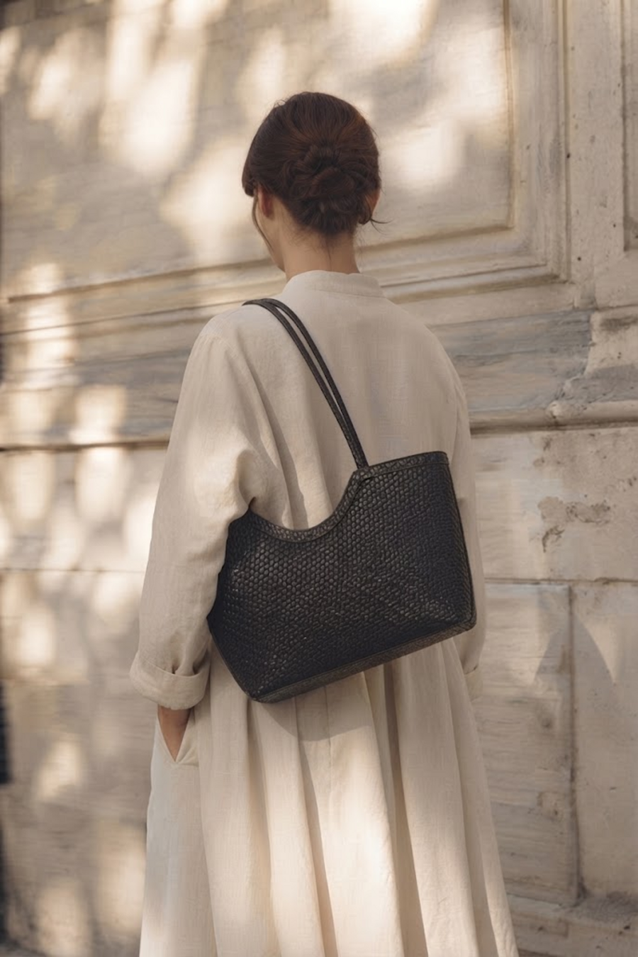 Woman Black Printed Shoulder Bag