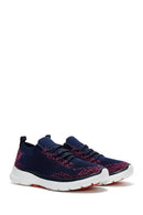 Kadın Lacivert Desenli Kumaş Sneaker | Derimod