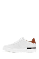 Men's White Leather Sneaker | Derimod