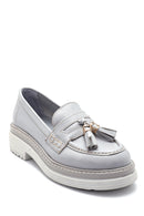 Women's Leather Tassel Detailed Loafer | Derimod