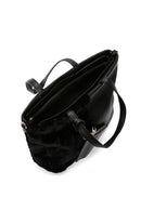 Women's Black Long Strap Plush Handbag | Derimod