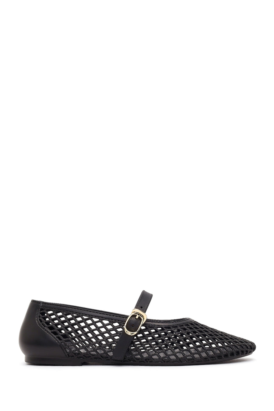 Women's Black Buckled Jelly Ballerinas 26SFE4751PV | Derimod