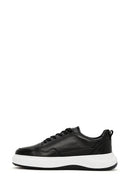 Men's Black Lace-up Leather Sneaker | Derimod