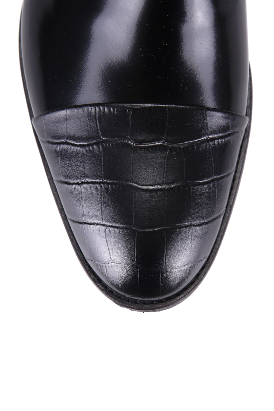 Crocodile Patterned Men's Leather Shoes