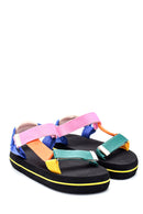 Women's Multicolored Flat Sandals | Derimod