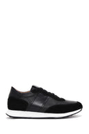 Men's Black Leather Suede Detailed Sneaker | Derimod