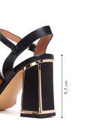 Women's Black Thick Heeled Sandals | Derimod