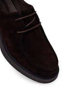 Male Brown Lace-Up Thick-Soled Suede Casual Shoes | Derimod