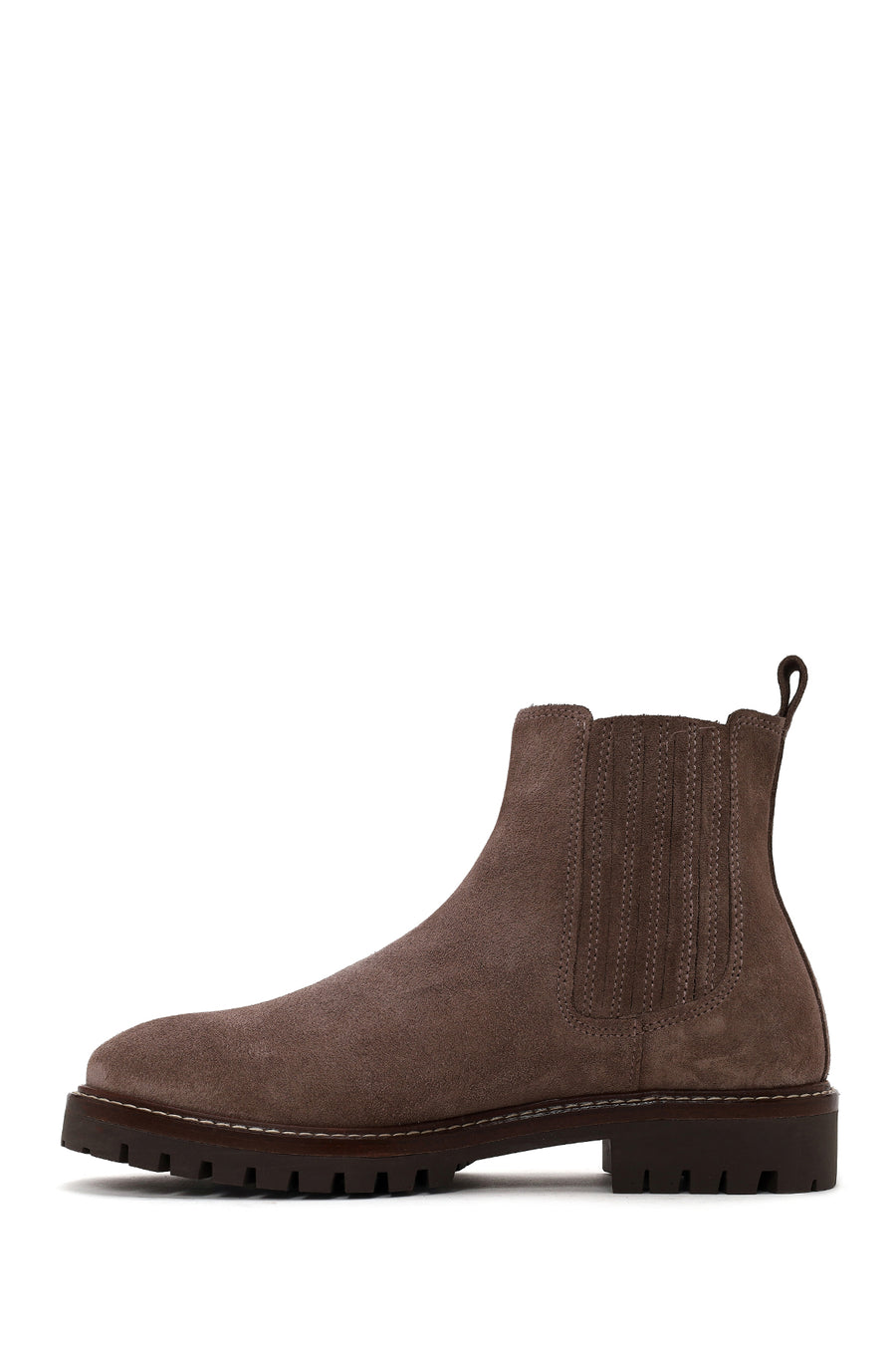 Woman Mink Suede Leather Chelsea Boots