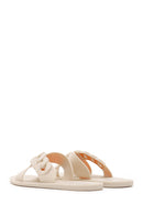 Women's Beige Flat Slippers | Derimod