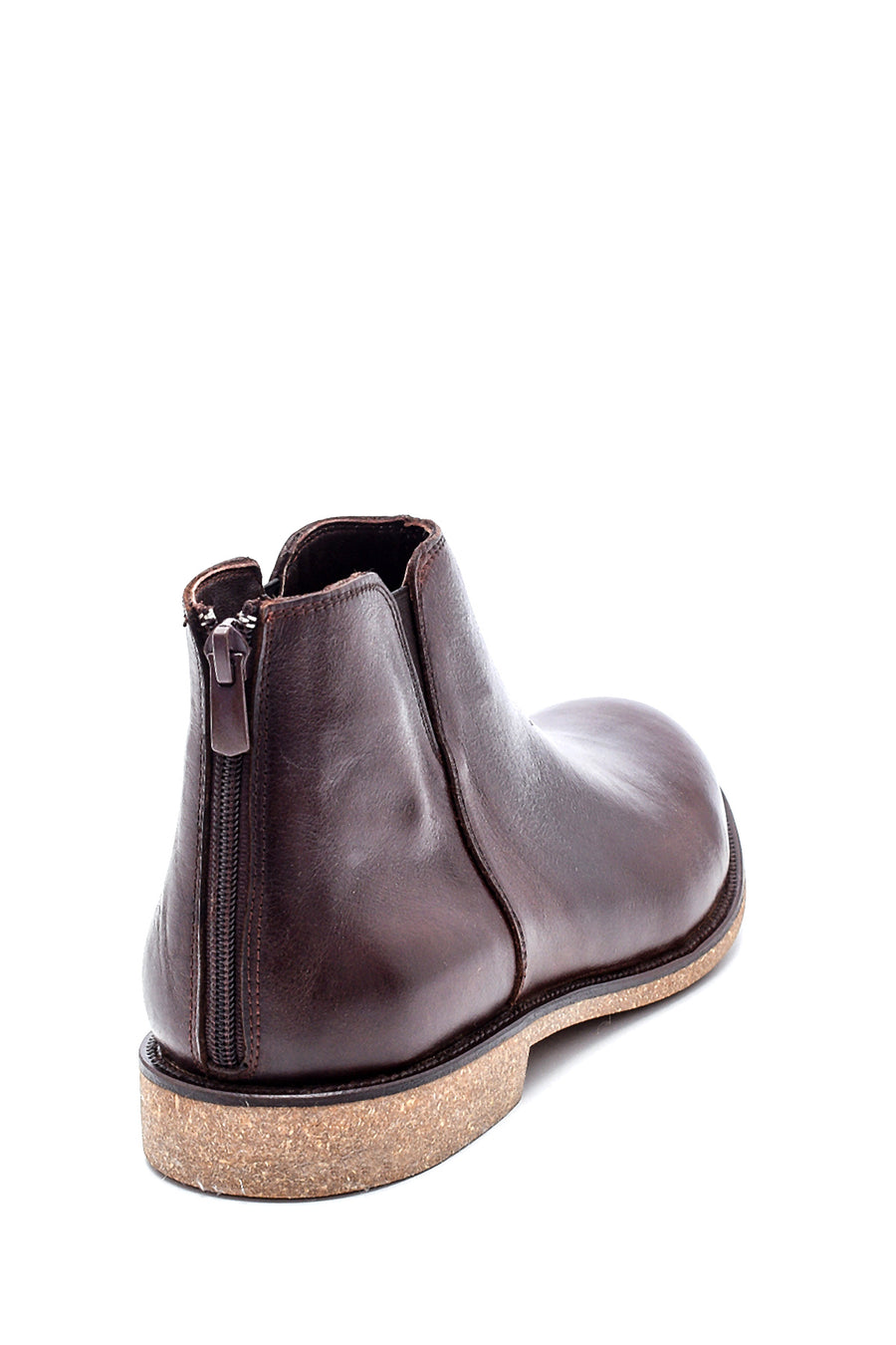 Men's Leather Back Zippered Classic Boots