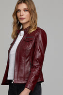 Celia Women's Leather Jacket | Derimod