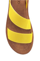 Women's Yellow Casual Flat Sandals | Derimod