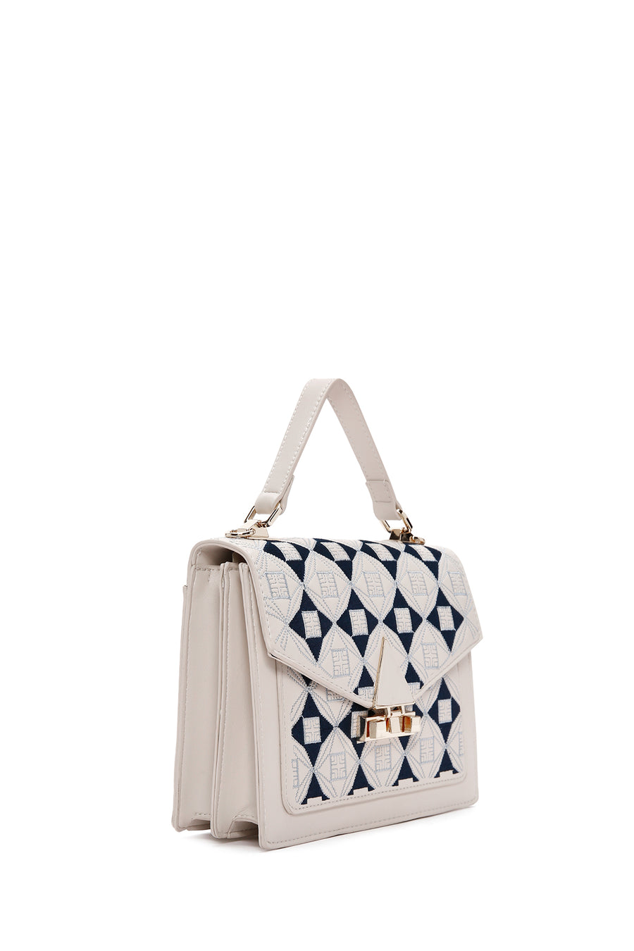 Women's Beige Printed Long Strap Shoulder Bag