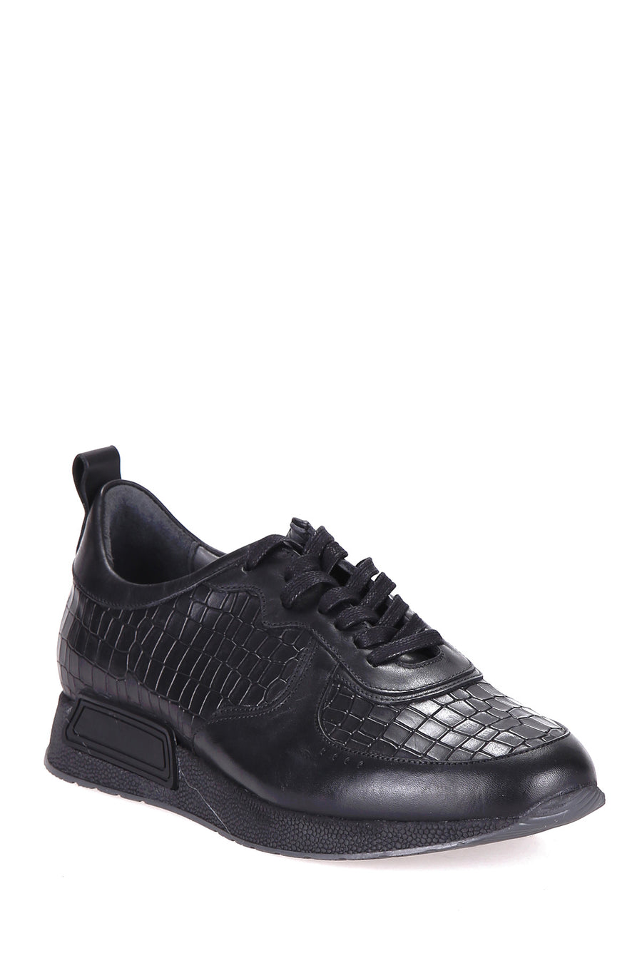 Crocodile Patterned Men's Leather Sneaker