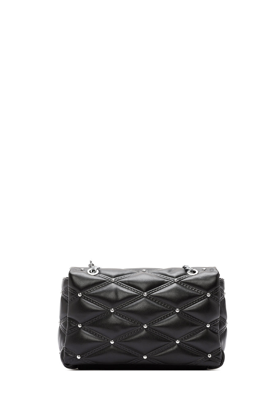 Women's Black Long Strap Quilted Patterned Shoulder Bag