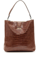 Women's Crocodile Detailed Shoulder Bag | Derimod