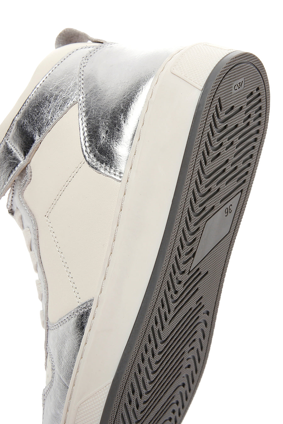 Kadın Gümüş Deri Bilekli Sneaker