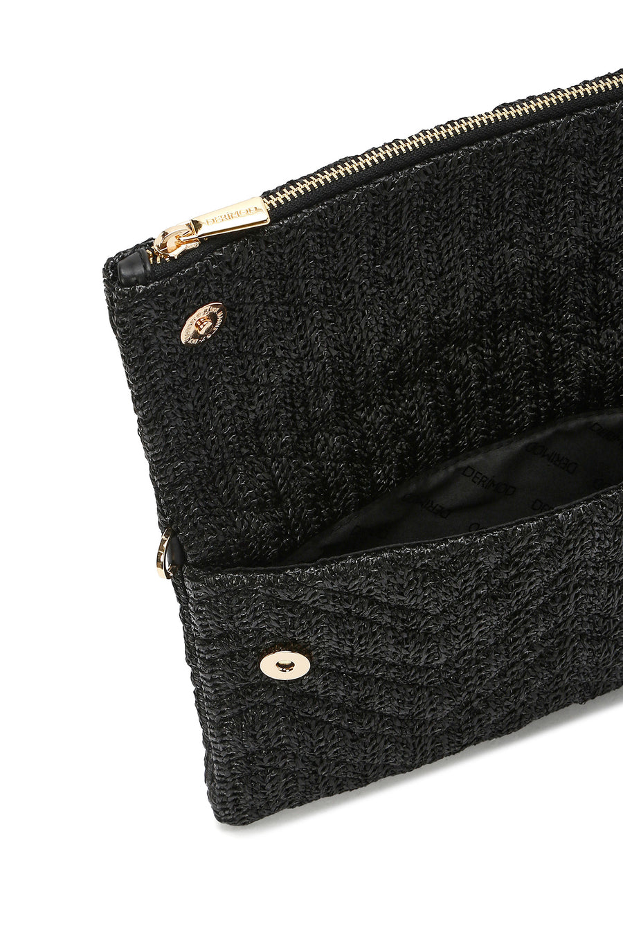 Women's Black Long Chain Strap Clutch Bag