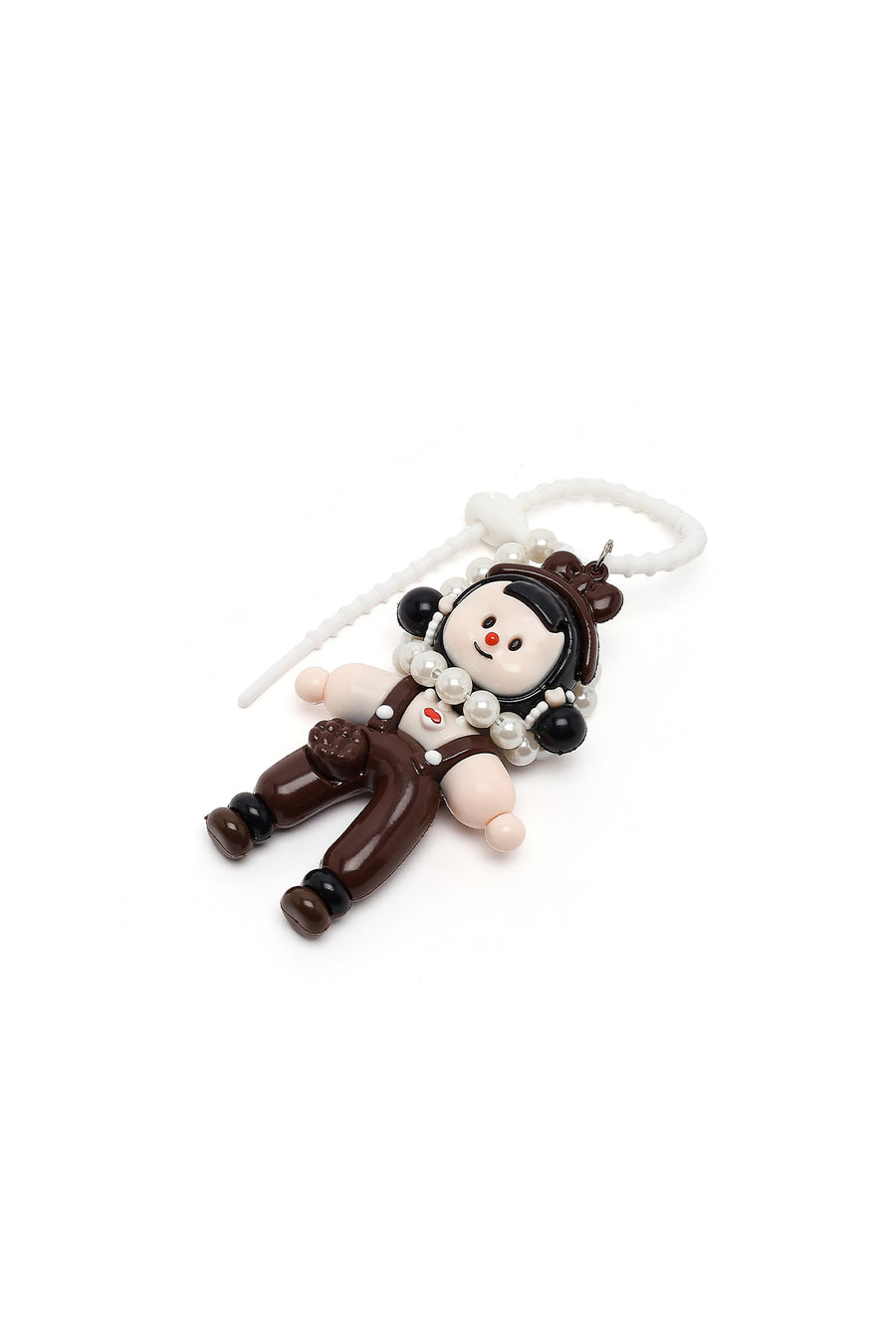 Women's Black Long Strap Charm Handbag