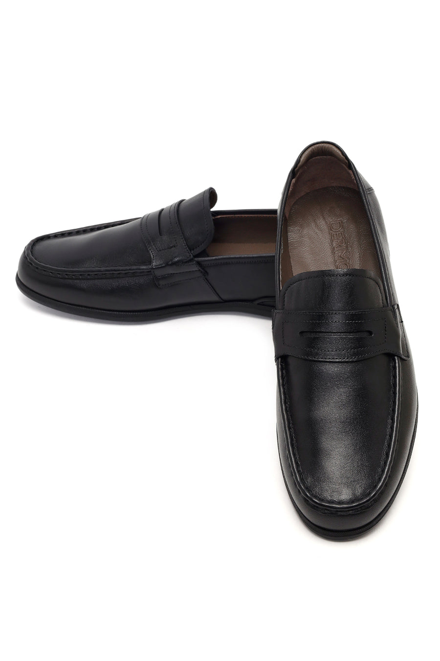 Men's Black Leather Casual Loafer