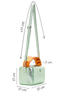 Women's Green Long Strap Metallic Crossbody Bag | Derimod