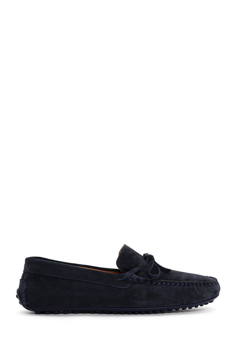 Men's Navy Blue Suede Leather Casual Loafer 24SFD630010 | Derimod