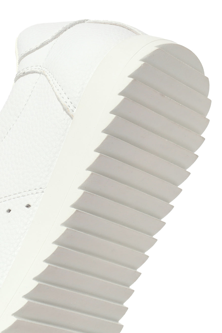 Kadın Beyaz Bağcıklı Deri Sneaker