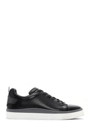 Men's Black Leather Sneaker | Derimod