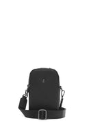 Men's Black Leather Crossbody Bag | Derimod