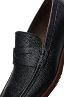 Men's Black Leather Casual Loafer | Derimod