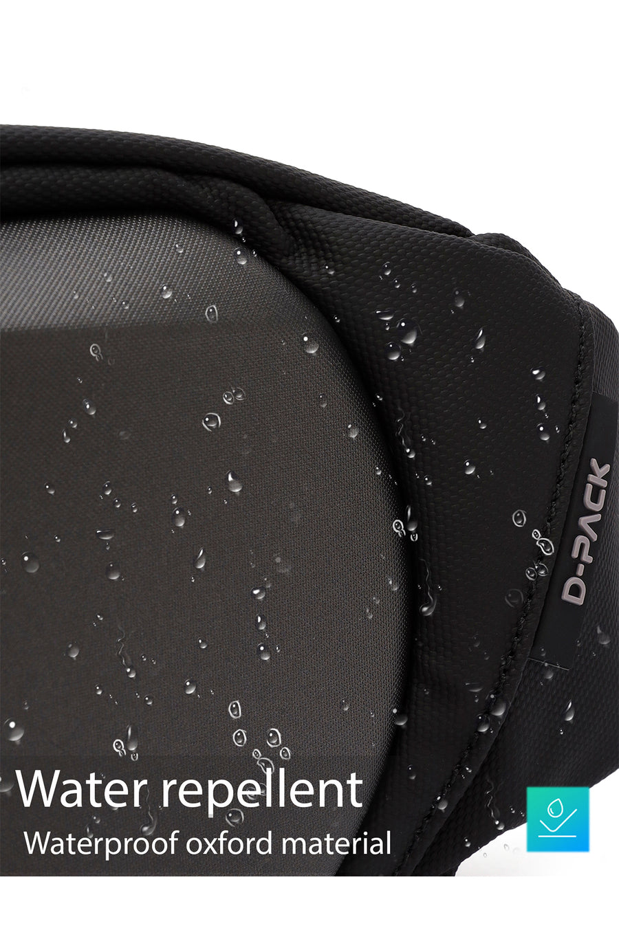 D-Pack Men's Gray Fabric Waist Bag