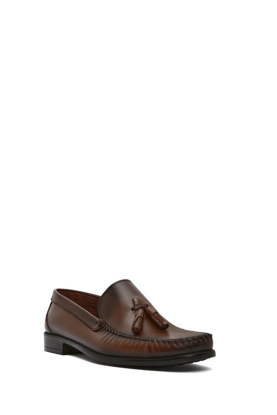 Men's Brown Tasseled Leather Casual Loafer