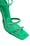 Women's Green Ankle Strap Thin Heel Sandals | Derimod