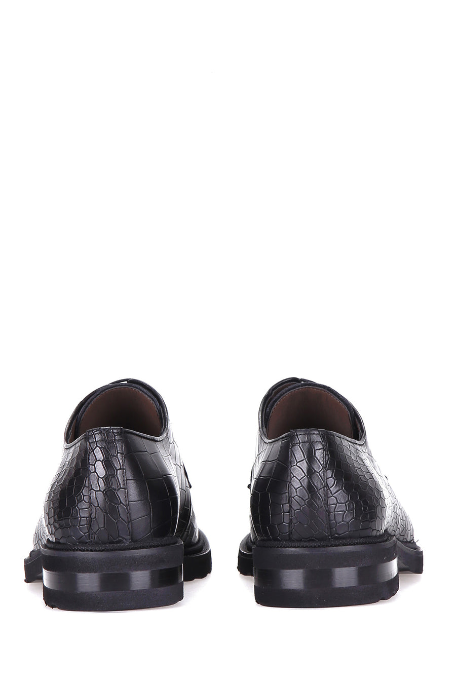 Crocodile Patterned Men's Leather Shoes