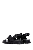 Women's Black Ankle Strap Leather Sandals | Derimod