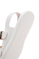 Women's White Double Buckle Sandals | Derimod