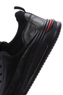 Men's Black Leather Sneaker | Derimod