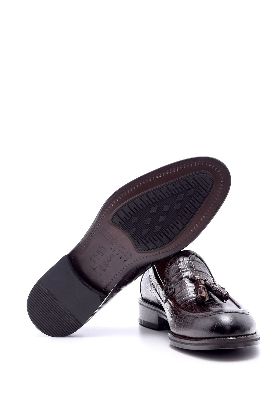 Men's Leather Leather Crocodile Patterned Shoes
