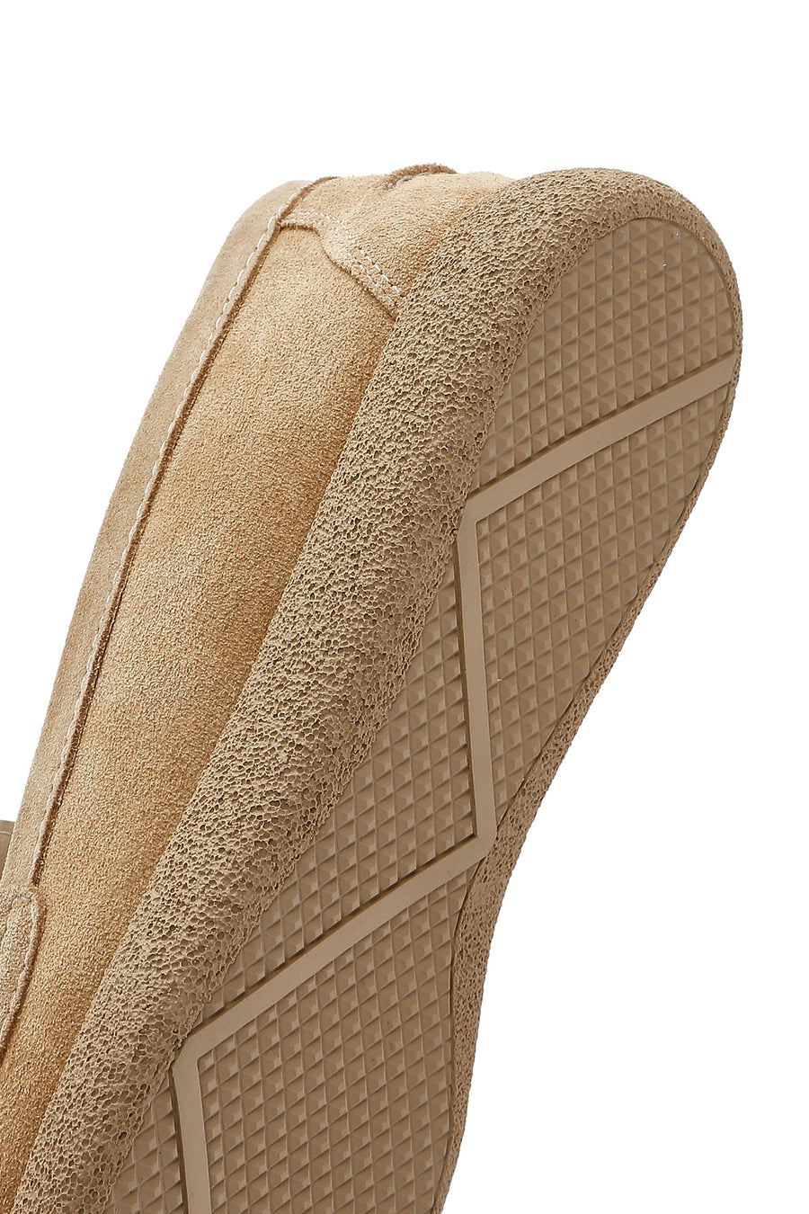 Women's Beige Suede Leather Comfort Loafer