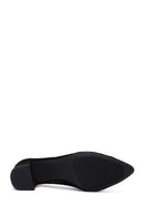 Derimod Gritti Women's Black Heeled Suede Leather Shoes | Derimod