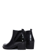 Women's Black Leather Heeled Boots | Derimod