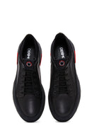 Men's Black Leather Sneaker | Derimod