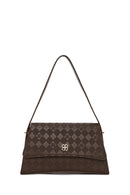 Woman Brown Printed Classic Shoulder Bag | Derimod