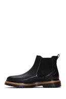 Men's Black Leather Casual Chelsea Boots | Derimod